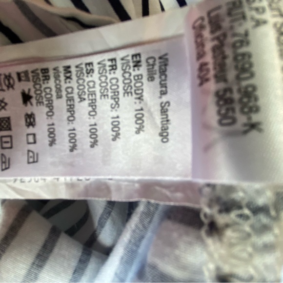 Roxy Sundress - Black /White Stripes -M - Picture 4 of 5